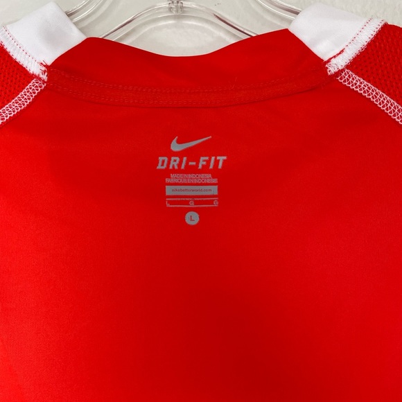 Nike Dri-Fit V-Neck Sleeveless Jersey orange-red NWT - Picture 4 of 5